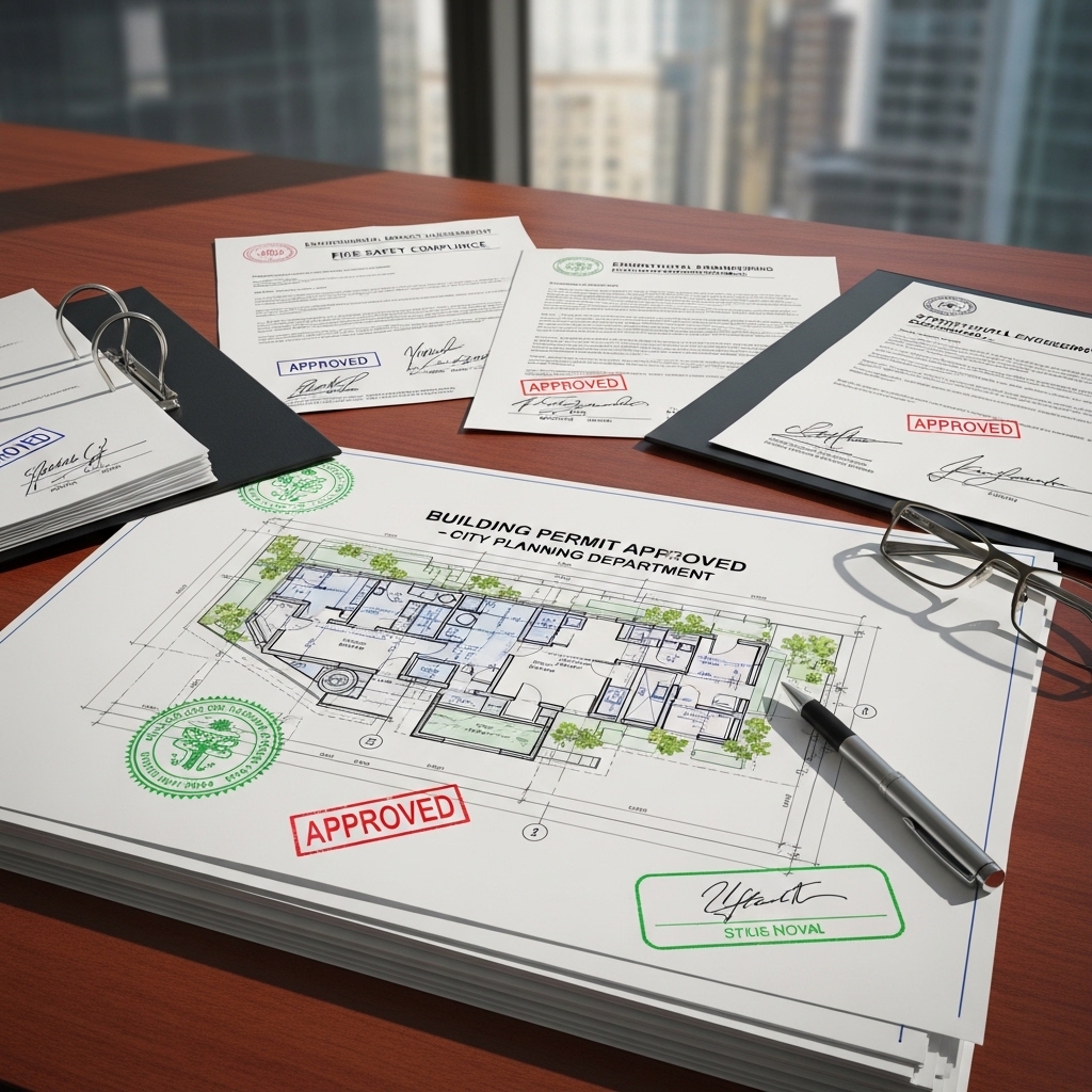 تصميم المخططات واعتمادات الجهات